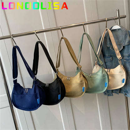 Large Capacity Canvas Casual Tote Women's Crossbody Bag for 2022 Trendy Fashion Shoulder Messenger Lady Bag Female Handbag Purse