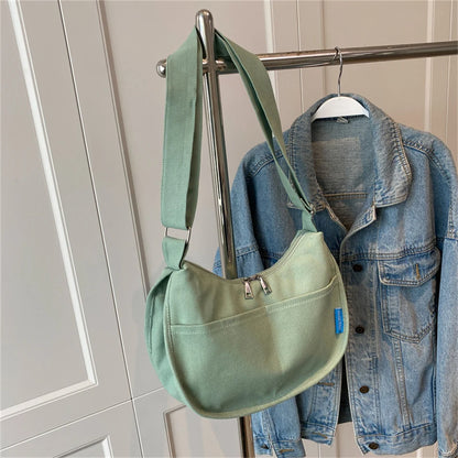 Large Capacity Canvas Casual Tote Women's Crossbody Bag for 2022 Trendy Fashion Shoulder Messenger Lady Bag Female Handbag Purse