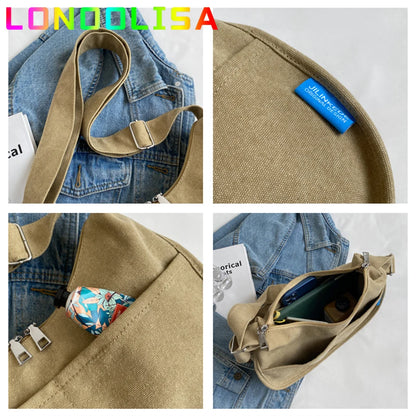 Large Capacity Canvas Casual Tote Women's Crossbody Bag for 2022 Trendy Fashion Shoulder Messenger Lady Bag Female Handbag Purse