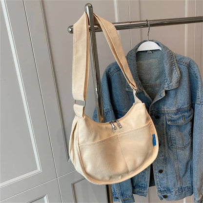 Large Capacity Canvas Casual Tote Women's Crossbody Bag for 2022 Trendy Fashion Shoulder Messenger Lady Bag Female Handbag Purse