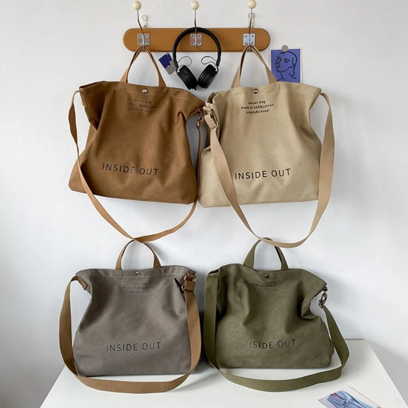 Large Capacity Canvas Tote Handbag for Women Fashionable and Versatile Shoulder Bag