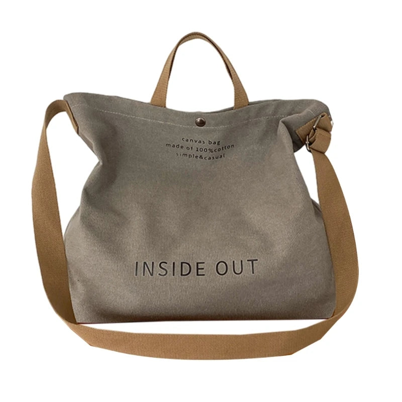 Large Capacity Canvas Tote Handbag for Women Fashionable and Versatile Shoulder Bag