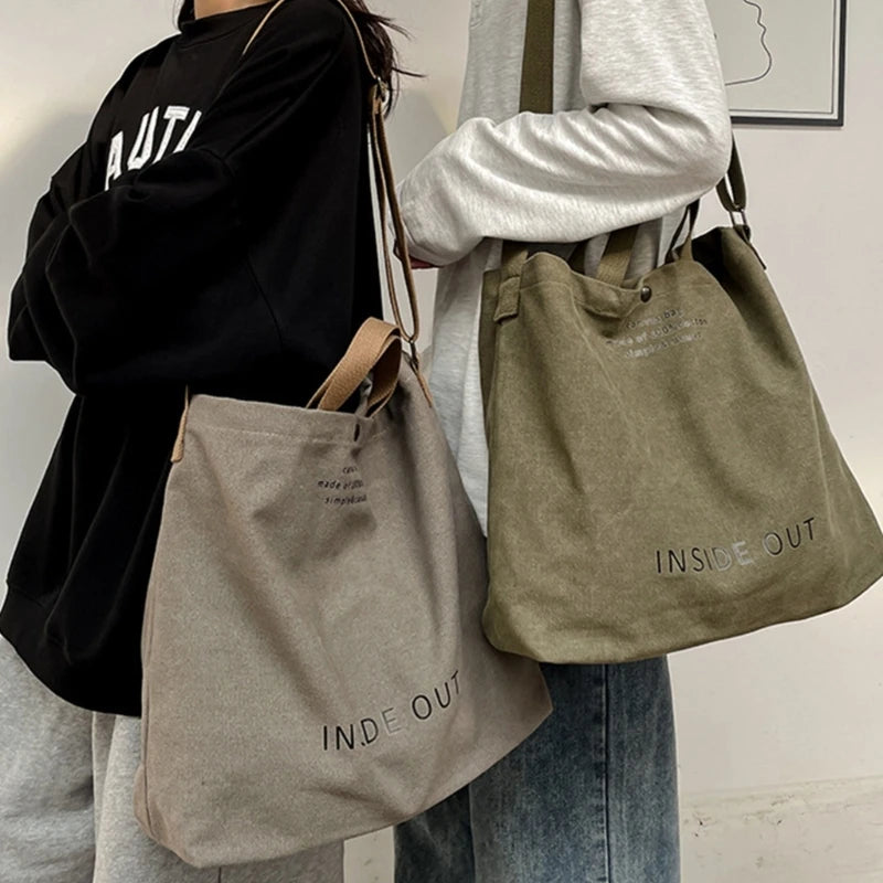 Large Capacity Canvas Tote Handbag for Women Fashionable and Versatile Shoulder Bag