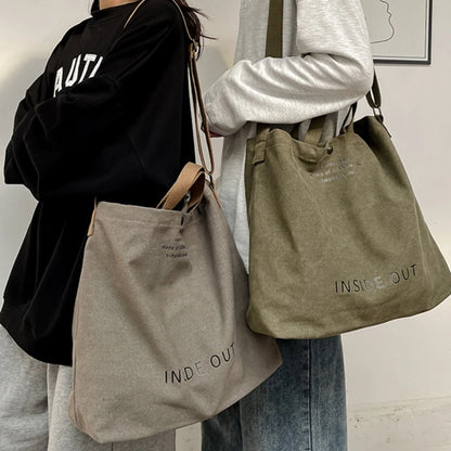 Large Capacity Canvas Tote Handbag for Women Fashionable and Versatile Shoulder Bag
