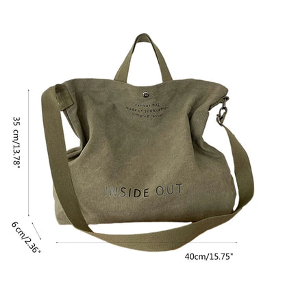 Large Capacity Canvas Tote Handbag for Women Fashionable and Versatile Shoulder Bag