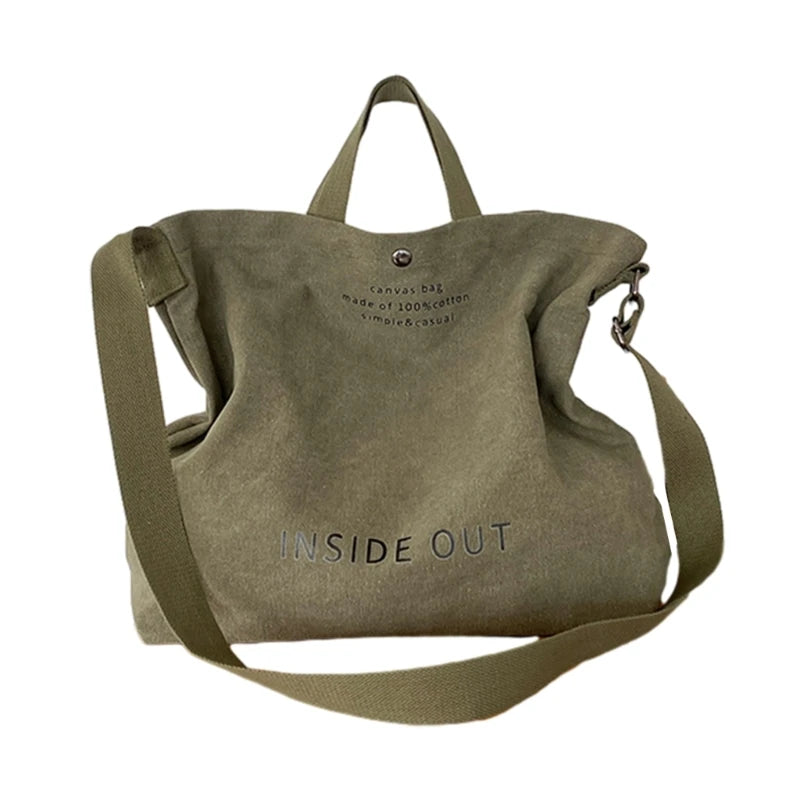 Large Capacity Canvas Tote Handbag for Women Fashionable and Versatile Shoulder Bag