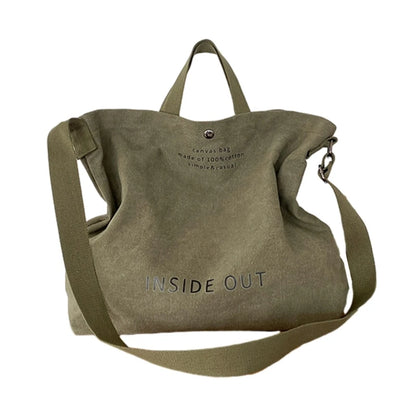 Large Capacity Canvas Tote Handbag for Women Fashionable and Versatile Shoulder Bag