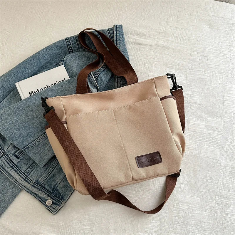 Large Capacity Canvas Women Tote Bags Fashion Female Shoulder Bag Commuting Carrying Bag Casual Designer Handbag Shopper Bag