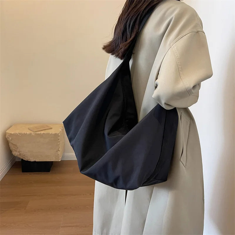 Large Capacity Canvas Women Tote Bags Fashion Female Shoulder Bag Commuting Carrying Bag Casual Designer Handbag Shopper Bag