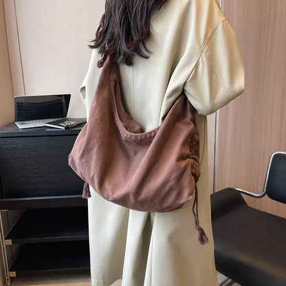 Large Capacity Canvas Women Tote Bags Fashion Female Shoulder Bag Commuting Carrying Bag Casual Designer Handbag Shopper Bag