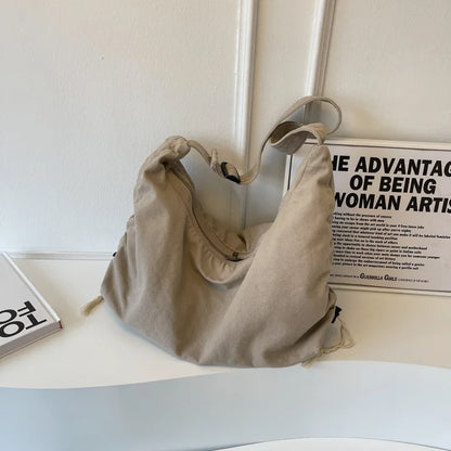 Large Capacity Canvas Women Tote Bags Fashion Female Shoulder Bag Commuting Carrying Bag Casual Designer Handbag Shopper Bag