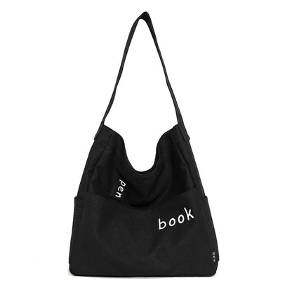 Large Capacity Canvas Women Tote Bags Fashion Female Shoulder Bag Commuting Carrying Bag Casual Designer Handbag Shopper Bag