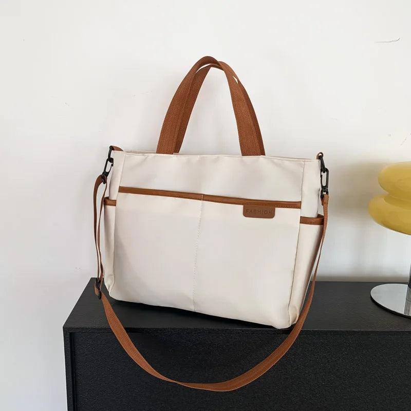 Large Capacity Canvas Women Tote Bags Fashion Female Shoulder Bag Commuting Carrying Bag Casual Designer Handbag Shopper Bag