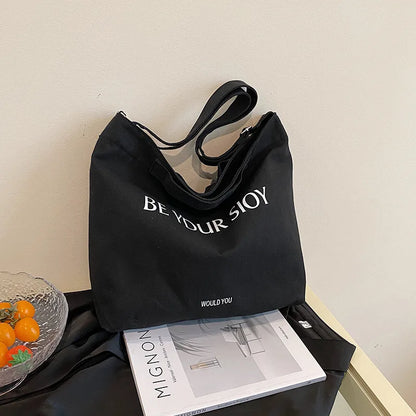 Large Capacity Canvas Women Tote Bags Fashion Female Shoulder Bag Commuting Carrying Bag Casual Designer Handbag Shopper Bag