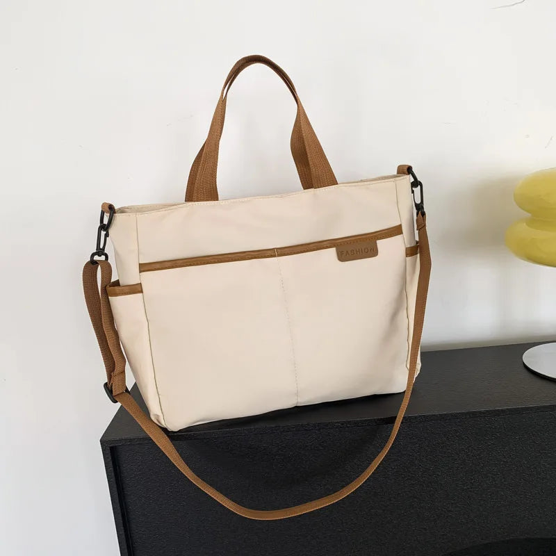 Large Capacity Canvas Women Tote Bags Fashion Female Shoulder Bag Commuting Carrying Bag Casual Designer Handbag Shopper Bag