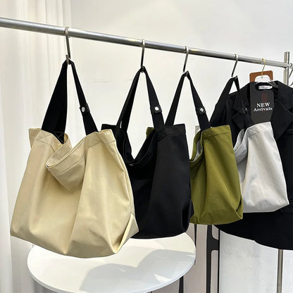 Large Capacity Canvas Women Tote Bags Fashion Female Shoulder Bag Commuting Carrying Bag Casual Designer Handbag Shopper Bag