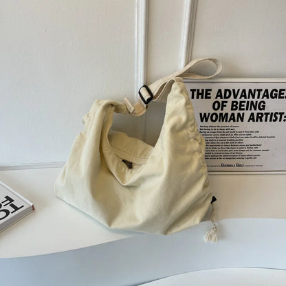 Large Capacity Canvas Women Tote Bags Fashion Female Shoulder Bag Commuting Carrying Bag Casual Designer Handbag Shopper Bag
