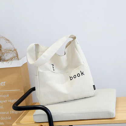 Large Capacity Canvas Women Tote Bags Fashion Female Shoulder Bag Commuting Carrying Bag Casual Designer Handbag Shopper Bag