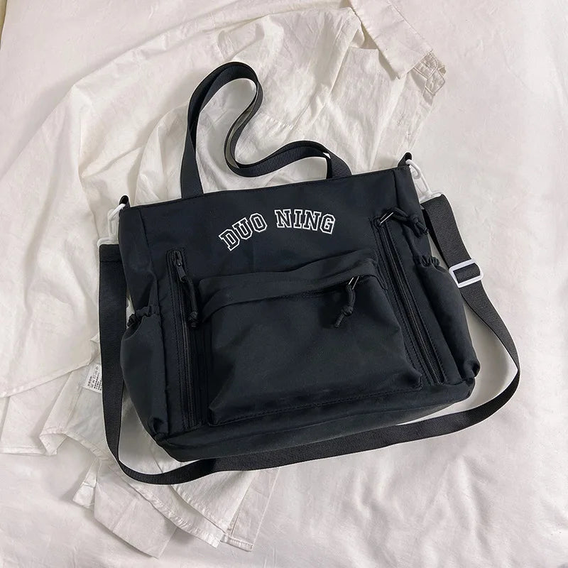 Large Capacity Canvas Women Tote Bags Fashion Female Shoulder Bag Commuting Carrying Bag Casual Designer Handbag Shopper Bag