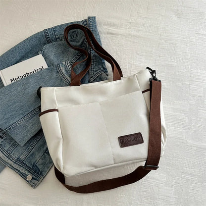 Large Capacity Canvas Women Tote Bags Fashion Female Shoulder Bag Commuting Carrying Bag Casual Designer Handbag Shopper Bag