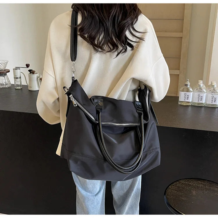 Large Capacity Canvas Women Tote Bags Fashion Female Shoulder Bag Commuting Carrying Bag Casual Designer Handbag Shopper Bag