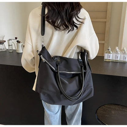 Large Capacity Canvas Women Tote Bags Fashion Female Shoulder Bag Commuting Carrying Bag Casual Designer Handbag Shopper Bag