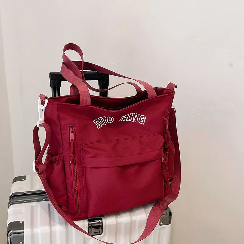 Large Capacity Canvas Women Tote Bags Fashion Female Shoulder Bag Commuting Carrying Bag Casual Designer Handbag Shopper Bag