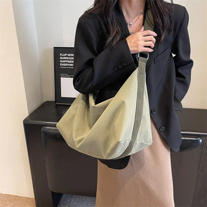 Large Capacity Canvas Women Tote Bags Fashion Female Shoulder Bag Commuting Carrying Bag Casual Designer Handbag Shopper Bag