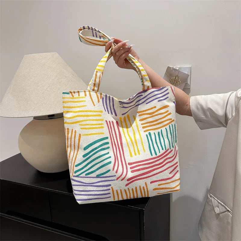 Large Capacity Canvas Women Tote Bags Fashion Female Shoulder Bag Commuting Carrying Bag Casual Designer Handbag Shopper Bag