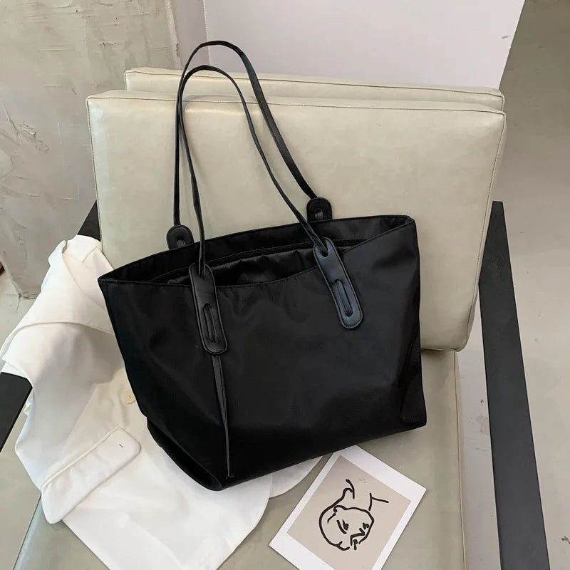 Large Capacity Canvas Women Tote Bags Fashion Female Shoulder Bag Commuting Carrying Bag Casual Designer Handbag Shopper Bag