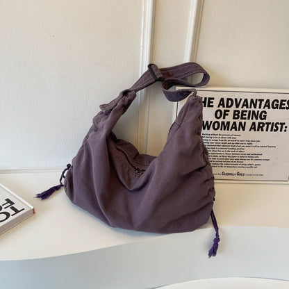Large Capacity Canvas Women Tote Bags Fashion Female Shoulder Bag Commuting Carrying Bag Casual Designer Handbag Shopper Bag
