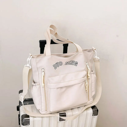 Large Capacity Canvas Women Tote Bags Fashion Female Shoulder Bag Commuting Carrying Bag Casual Designer Handbag Shopper Bag
