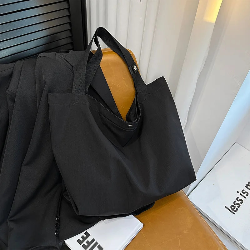 Large Capacity Canvas Women Tote Bags Fashion Female Shoulder Bag Commuting Carrying Bag Casual Designer Handbag Shopper Bag