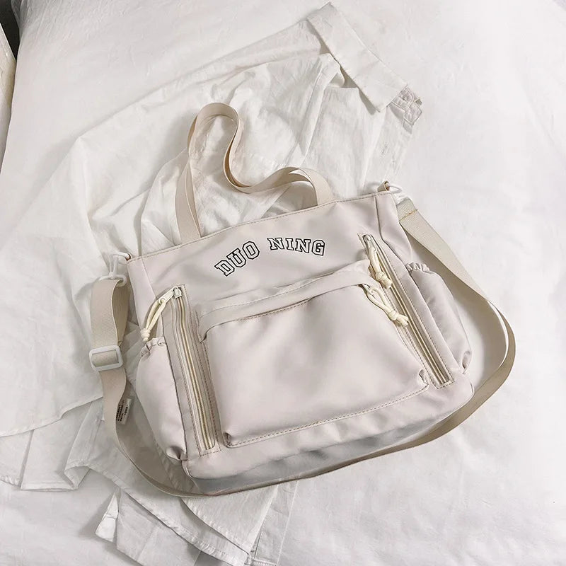 Large Capacity Canvas Women Tote Bags Fashion Female Shoulder Bag Commuting Carrying Bag Casual Designer Handbag Shopper Bag
