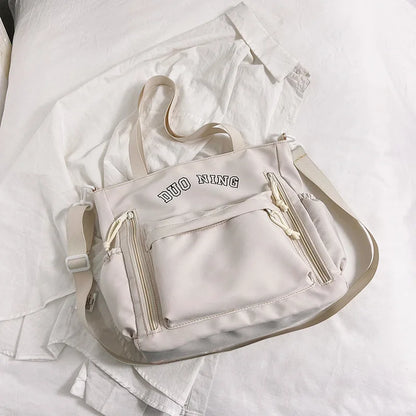 Large Capacity Canvas Women Tote Bags Fashion Female Shoulder Bag Commuting Carrying Bag Casual Designer Handbag Shopper Bag