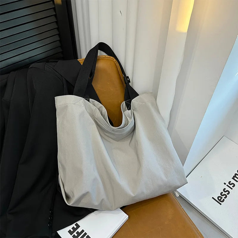 Large Capacity Canvas Women Tote Bags Fashion Female Shoulder Bag Commuting Carrying Bag Casual Designer Handbag Shopper Bag