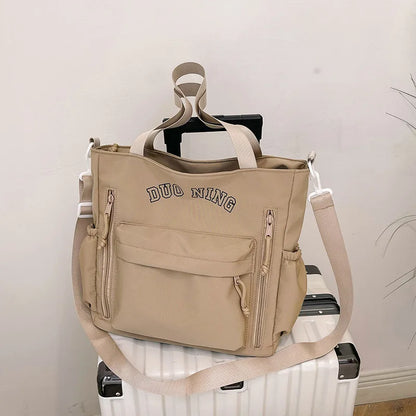 Large Capacity Canvas Women Tote Bags Fashion Female Shoulder Bag Commuting Carrying Bag Casual Designer Handbag Shopper Bag