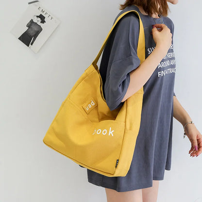 Large Capacity Canvas Women Tote Bags Fashion Female Shoulder Bag Commuting Carrying Bag Casual Designer Handbag Shopper Bag