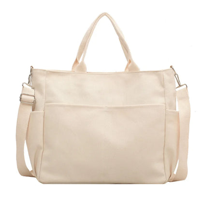 Large Capacity Canvas Women Tote Bags Fashion Female Shoulder Bag Commuting Carrying Bag Casual Designer Handbag Shopper Bag