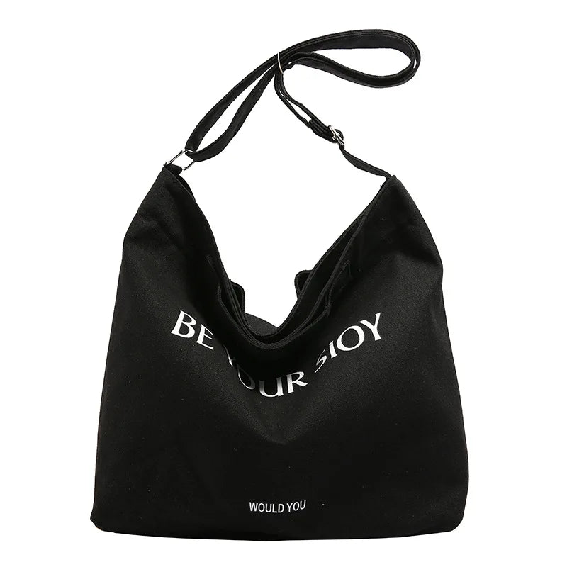 Large Capacity Canvas Women Tote Bags Fashion Female Shoulder Bag Commuting Carrying Bag Casual Designer Handbag Shopper Bag