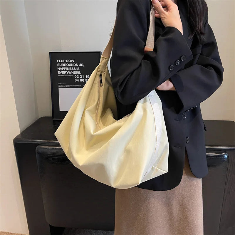 Large Capacity Canvas Women Tote Bags Fashion Female Shoulder Bag Commuting Carrying Bag Casual Designer Handbag Shopper Bag