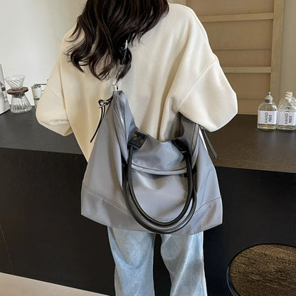Large Capacity Canvas Women Tote Bags Fashion Female Shoulder Bag Commuting Carrying Bag Casual Designer Handbag Shopper Bag
