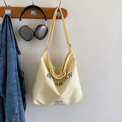 Large Capacity Canvas Women Tote Bags Fashion Female Shoulder Bag Commuting Carrying Bag Casual Designer Handbag Shopper Bag
