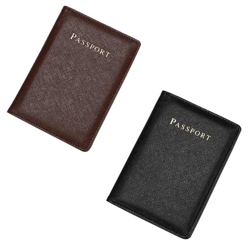 Large Capacity Card Holder Purse PU Leathers Travel Wallet Passport Business Card for Men and Women
