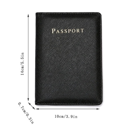 Large Capacity Card Holder Purse PU Leathers Travel Wallet Passport Business Card for Men and Women