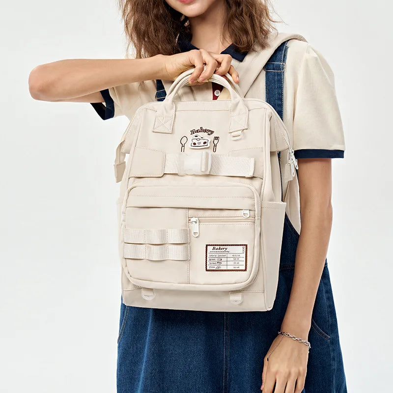 Large Capacity Casual Women Backpack 14 Inch Laptop Cute Kawaii High School Bags for Teenage Girls