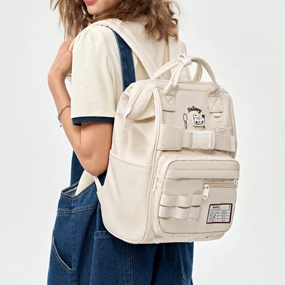 Large Capacity Casual Women Backpack 14 Inch Laptop Cute Kawaii High School Bags for Teenage Girls