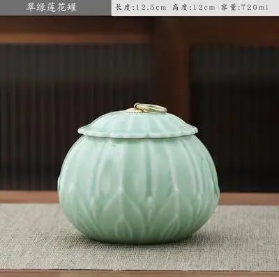 Large Capacity Ceramic Tea Caddy, Travel Portable Sealed Pot, Candy Coffee Storage, Spice Container, Tea Boxes, Storage Tank