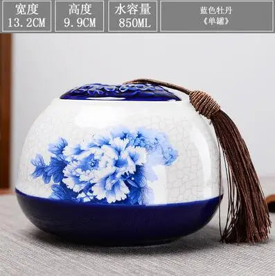 Large Capacity Ceramic Tea Caddy, Travel Portable Sealed Pot, Candy Coffee Storage, Spice Container, Tea Boxes, Storage Tank