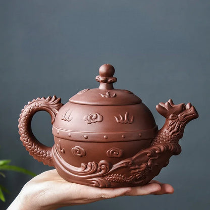 Large Capacity Clay Teapot Zhu Ni Fire Dragon Pot Handmade Household Tea Kettle Single Pot Chinese Kungfu Tea Set